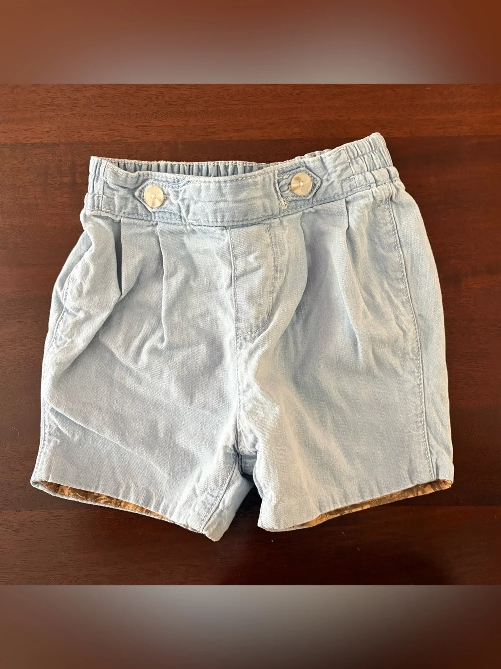 Banana Republic Baby Chambray Pull-On Shorts 12-18 months